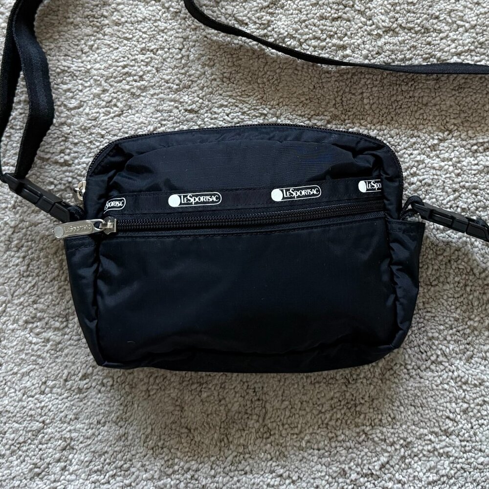 LeSportsac Candace Convertible Nylon Bag — Black
